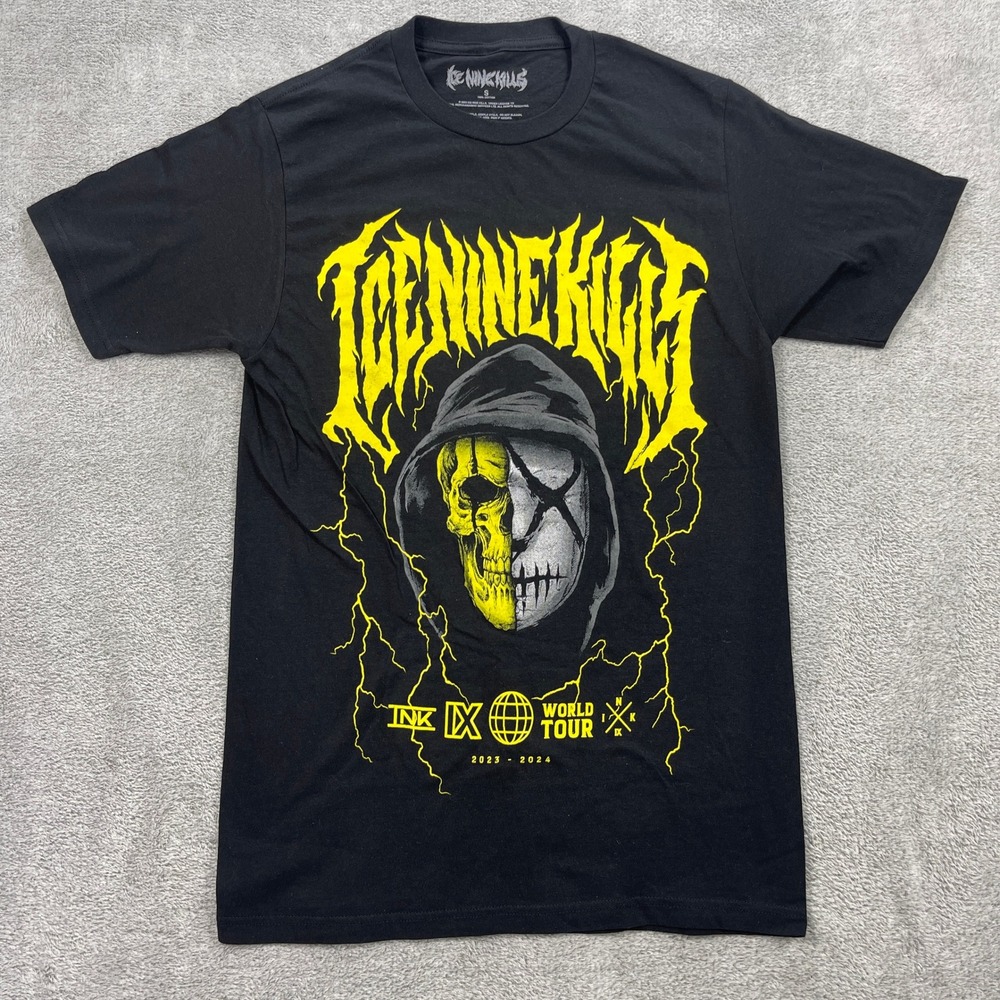 Ice Nine Kills T-Shirt Men Small Black World Tour 2023-2024 Graphic Band Tee